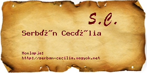 Serbán Cecília névjegykártya